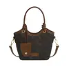 2026 Bolso Cruzado de Hombro Tipo Cubo de Mezclilla de Aspecto Simple y Elegante con Bloques de Color para el Comienzo del Otoño de Gran Capacidad