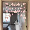 Cortina para puerta de dormitorio girly, cortina divisoria, cortina decorativa colgante para puerta de sala de estar, accesorios, instalación sin perforaciones, cortina colgante para habitación de niñas