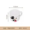 Set de Vajilla Infantil Mickey y Minnie con Asa Tazón para Comida de Bebé Melamina Madre y Bebé Plato con Compartimentos Cuchara Linda