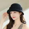 Sombrero de Sol para Mujer, Sombrero de Pescador de Copa Redonda con Ala Enrollada, Fedora Adelgazante, Sombrero de Sol de Moda Estilo Hepburn, Sombrero de Taizhou Wenling