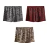 Cueca Box Masculina Tendência Estilo Coreano com Textura de Seda Gelada, Cintura Média de Caimento Solto com Estampa, Shorts de Verão para Estudantes e Casa