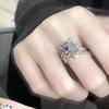 Nuevo diseño nicho frío oscuro Halloween anillo de telaraña de diamantes dulce genial boca abierta personalizado Anillo de Araña