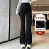 Calça de Maternidade Estilo Outono/Inverno Suporte para a Barriga Micro Flare Calça de Yoga Roupa Externa Camada Base Boca de Sino Calça Shark 2026 Sem Aperto na Barriga