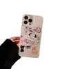 Funda de teléfono móvil gato de color para apple 15/14ProMax iPhone11/12/13 suave xr mujer 7/8plus