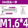Tornillo de cabeza avellanada ranurada de acero inoxidable 304 Tornillo de cabeza plana ranurada GB68 M2.5M3M4M5M6M8M10