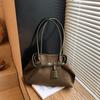 Bolso Retro Transparente de Gran Capacidad Transfronterizo Nuevo Otoño e Invierno 2026 Bolso de Hombro y Axila de Gamuza Bolso de Mano