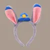 Tiara de Orelhas de Coelho Fofa da Oficial Judy Headwear de Desenho Animado para Performance Venda em Parque de Diversões Grampos de Cabelo Fofos Tiaras Engraçadas para Fotos