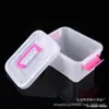 Caja de almacenamiento portátil de plástico multitaladro caja de juguetes para niños caja de pastillas para la lavandería con tapa y asa contenedor de almacenamiento de alimentos