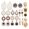 Acessórios para Joias de Liga DIY Despertador com Pingente de Óleo Relógio Pingente de Relógio Pulseira Chaveiro Pingente Decorativo W459