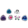 Anéis Plásticos Infantis, Anéis com Imitação de Diamante, Joias de Princesa para Meninas, Presilhas de Florzinhas, Sapatos de Cristal, Brinquedos de Faz de Conta