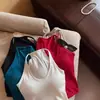 Sexy camisola para mujer con almohadillas en el pecho, adecuada para usar como prenda exterior, versátil, adelgazante, con un hermoso diseño en la espalda, top tipo tubo y top de capa base