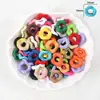 Colgante de Corazón Flor Pintada Colorida de Acrílico Agujero Recto Cuentas Sueltas Cuentas para Hilo Llavero de Teléfono Móvil Accesorios para Joyería DIY