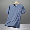 Camiseta de Manga Corta de Seda de Hielo para Hombre Verano Nuevo Solona Antibacteriana Anti-Mosquitos Holgada Transpirable Deportiva de Secado Rápido Fresca