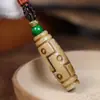 Collar de Hueso de Camello de Xizang Cordón Hecho a Mano Cadena para Clavícula Hueso de Flujo Inverso Tallado Colgante de Guanyin Cadena para Cuello
