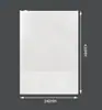 Saco Zip de Papel Kraft Branco Roupa Janela Transparente Saco de Armazenamento de Roupa Universal Saco de Embalagem Têxtil para Casa Selo Plástico Pronta Entrega