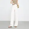 Pantalones Blancos Estilo Old Money Pantalones de Pierna Ancha para Verano Pantalones Casuales para Mujer Pantalones Rectos Versátiles Moda para Ir al Trabajo