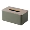 Caja de Pañuelos de Madera Japonesa Creativa para Escritorio de Sala de Estar, Caja de Papel Plástica Simple, Caja de Papel Multifuncional para Almacenamiento Doméstico
