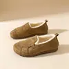Mocasines de suela plana, nuevo estilo 2026, con acabado mate, antideslizantes, casuales, zapatos de algodón de suela blanda, estilo slip-on, adecuados para madres y para el trabajo