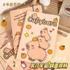 Cuaderno de Capibara Lindo Dibujo Animado Estudiante de Primaria Bloc de Notas Creativo de Alto Valor Copia Blanda Cuaderno de Coser A5