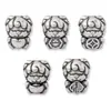Separador de cuentas de plata pura 999, cinco bendiciones, zodiaco, oveja, accesorio de pulsera año de la oveja de plata dura 3D, cuenta de la fortuna, accesorio para ensartar y abalorios DIY