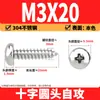 Tornillos Autorroscantes Phillips Cabeza de Lenteja de Acero Inoxidable 304 Clavos Autorroscantes Cabeza de Lenteja PA Tornillos de Rosca para Madera M1M2M3M4M5-M8