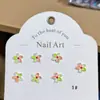Joias para Nail Art de Resina Flores Estereoscópicas Coloridas Joias para Unhas DIY Brincos Capa de Celular Acessórios Usáveis para Unhas