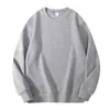 Sudadera de forro polar austriaco con cuello redondo para hombre de 400 g, jersey de cuello redondo para pareja de otoño e invierno, sudadera de forro polar negra holgada de manga larga