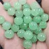 Fruta verde cuentas de loto jade cuentas sueltas cuarzo verde guisante jade rocoso accesorios para pulsera collar de loto cuentas