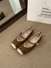 Primer Encuentro Zapatos Mary Jane de Velcro Jifang para Mujer 2026 Retro Francés Versátiles Planos Suela Suave Bailarinas