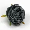 Flores de Rosa Quemada Simuladas Flor de Seda Flor Artificial Hecho a Mano DIY Pasador Flor Paisaje Plantación Verde Flor Arreglo Adorno para el Cabello de Halloween