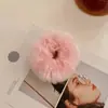 Diadema de felpa color caramelo para otoño e invierno, banda suave y peluda para el pelo femenino, cuerda para el pelo de niña, goma para el pelo, dulces accesorios para el pelo