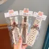 Pinza de tela suave color café para flequillo de niños con lazo de encaje, Diadema mágica para niñas, Accesorio para peinar el cabello de bebé