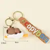 Chaveiro Fofo de Capivara Pingente Popular para Mochila Presente para Estudante Decoração Chaveiro de Carro Brinquedo de Pelúcia