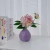 Flor de Peônia Roxa Flor Artificial Decoração de Sala de Estar Mesa de Jantar Mesa de Cabeceira Sentido Avançado Decoração de Cerâmica Decoração de Casa Flor Artificial