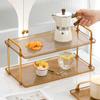 Estante de almacenamiento multicapa para escritorio, para tazas de agua, mesa de comedor, tazas de café, platos de frutas para el hogar