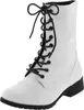 Botas Martin retro europeas y americanas de punta redonda con cordones, nuevos estilos otoño/invierno, botas de motocicleta de tacón grueso hasta la pantorrilla, disponibles en varios colores, botas de cuero versátiles