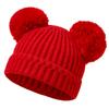 Gorro de Bebé Otoño e Invierno Gorro de Lana para Bebé Doble Bola de Pelo Grande TUME Niños y Niñas Gorro de Invierno Tejido para Bebé 2024