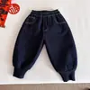 Nausicaä del Valle del Viento 2025 Invierno Nuevos Pantalones para Niños Pantalones para Niños Jeans de Terciopelo con Estampado de Caballo Atractivo Leggings Gruesos para Niños