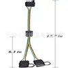 Enchufe Divisor en Y de 4 Vías Cable de Extensión Adaptador Plug-And-Play Arnés de Cableado Conector de 4 Pines
