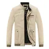 Comercio Exterior Primavera Chaqueta Casual para Hombre de Longitud Media Moderna Talla Grande Hombre Algodón Delgado Cortavientos Abrigo para Hombre Superior