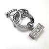 Lujo Ligero Incrustado de Diamantes Accesorios para Llavero de Coche Ferretería Joyería Pequeño Aroma Aleación de Zinc de Gama Alta Llavero de Diamante Fábrica