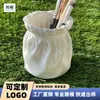 Bolsa de tela anti-seda impresa en 3D transfronteriza, cubo organizador para brochas de maquillaje y portalápices 2 en 1, decoración de micro-paisaje para interiores