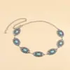 Corrente de Cintura Estilo Boho para Mulheres, Corrente de Cintura Vintage de Alto Padrão Gravada e Incrustada, Corrente de Cintura de Metal para Mulheres, Cinto para Mulheres