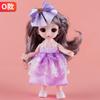 17 cm Yi Doce Barbie Vestir Mini Boneca Menina Princesa Vestido de Noiva Brinquedo Único Multiarticular
