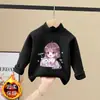 Camiseta de Manga Larga para Niña Otoño/Invierno 2026 Nuevo Estilo Camiseta Térmica de Forro Polar para Niñas Pequeñas