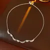 Collar Colgante Ajustable con Lazo de Metal, Cadena para Clavícula de Estilo Minimalista Único, Accesorio Versátil de Moda para Mujeres con un Toque de Lujo