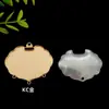 Joyas Yingyi DIY Base de Solapa Prensada de Brocado Song Base de Colgante de Candado de Paz con Cubierta Accesorios para Colgantes Estilo Chino Material