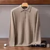 Suéter de Cachemir con Cuello Polo Otoño/Invierno 2026 Nuevo para Hombre Corte Holgado Camisa Base Casual de Negocios para Personas de Mediana Edad Suéter Cálido