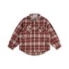 Ropa Infantil Dk 26 Otoño/Invierno Camisa Chaqueta de Franela Gruesa Cálida a Cuadros para Niñas y Niños, Top Casual Infantil para Niños Mayores