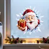 Adesivos eletrostáticos de Natal em desenho animado para janelas, adesivos para vitrines, para uso em shoppings, lojas e casas, para decorações de feriado, adesivos de vidro sem cola